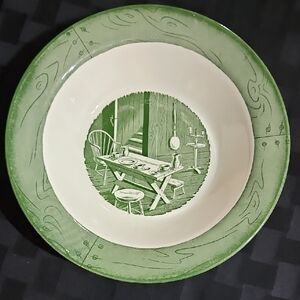 Royal China Colonial Homestead 10" Serving Bowl, Made in U.S.A. 1950s